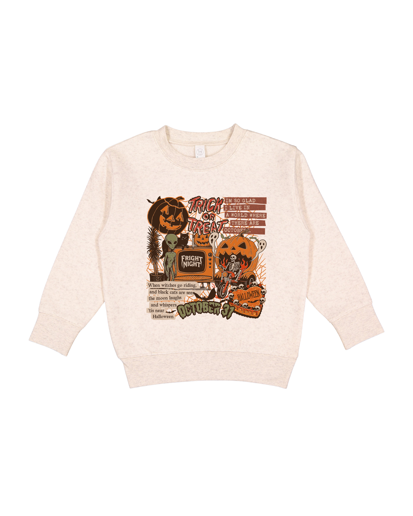 Vintage Halloween Collage Toddler Sweatshirt