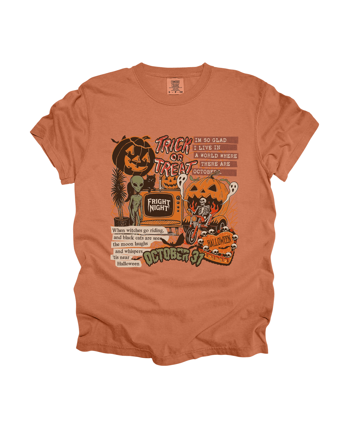Vintage Halloween Collage Adult Tee