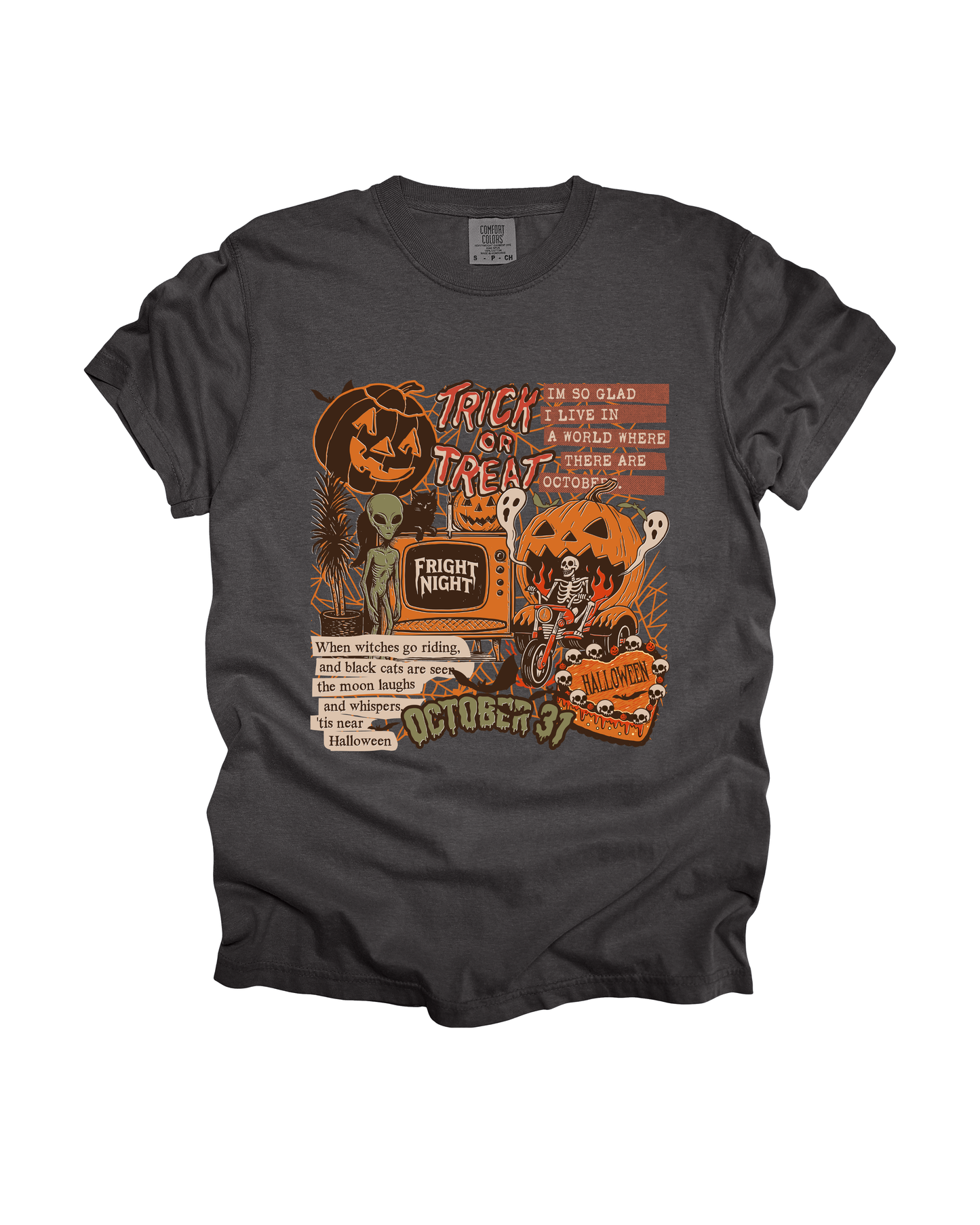 Vintage Halloween Collage Adult Tee