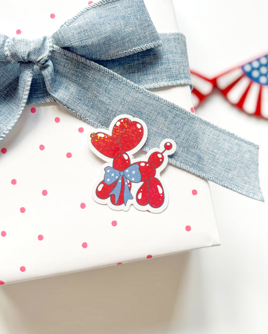 Balloon Animal Dog Vinyl Sticker
