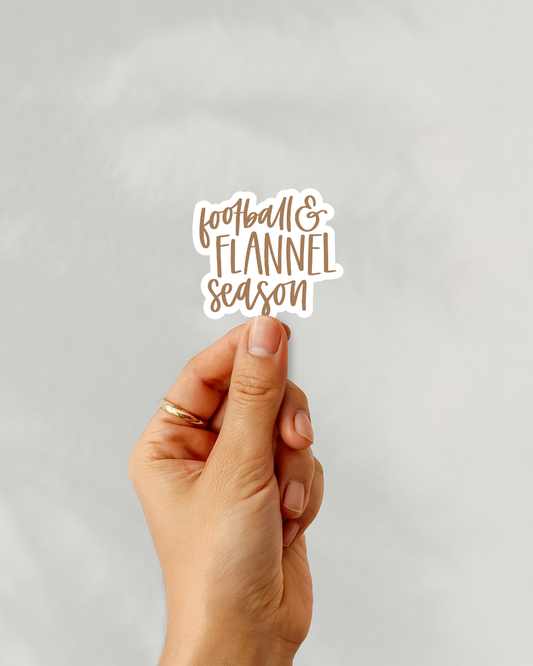 Thanksgiving Football & Flannel Season Vinyl Sticker