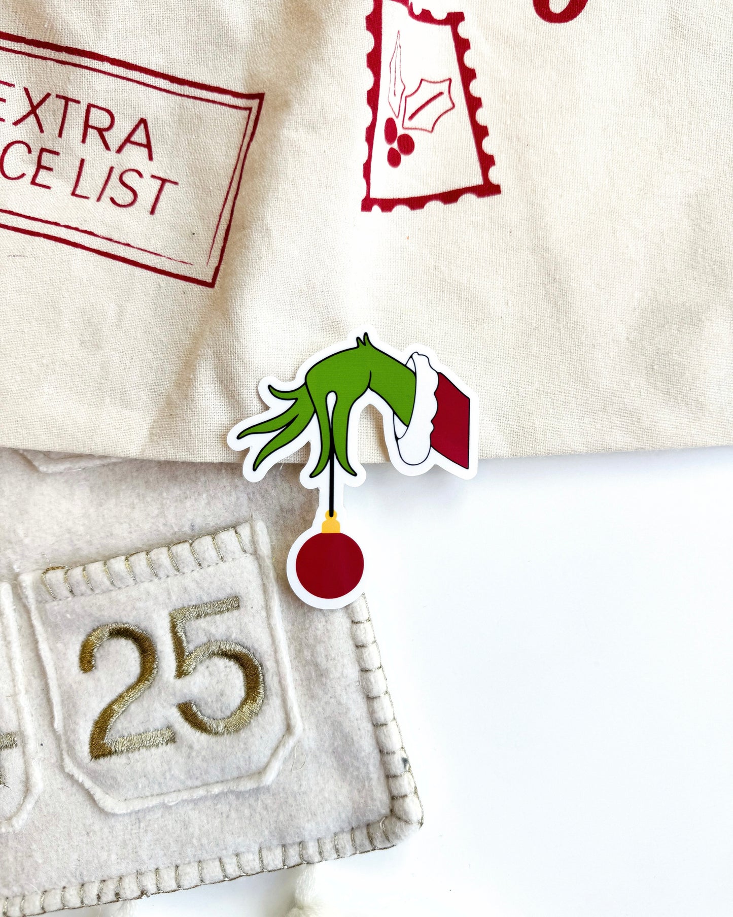 The Grinch Hand Vinyl Sticker