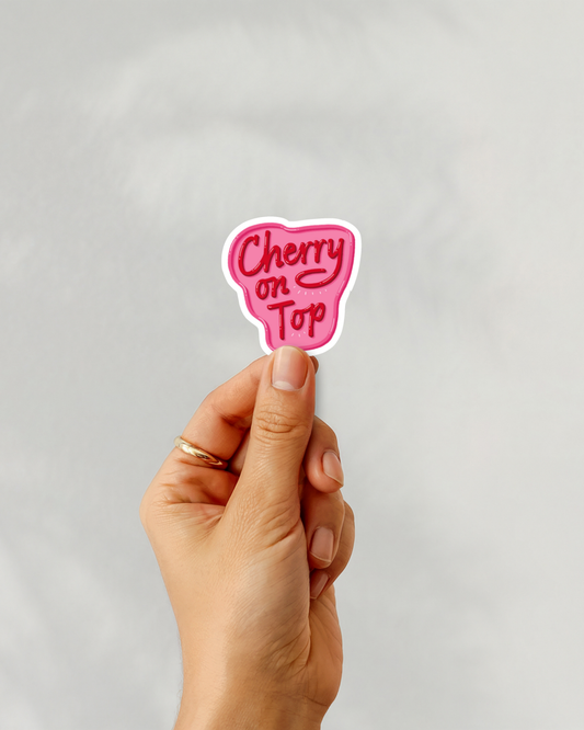 Cherry On Top Vinyl Sticker