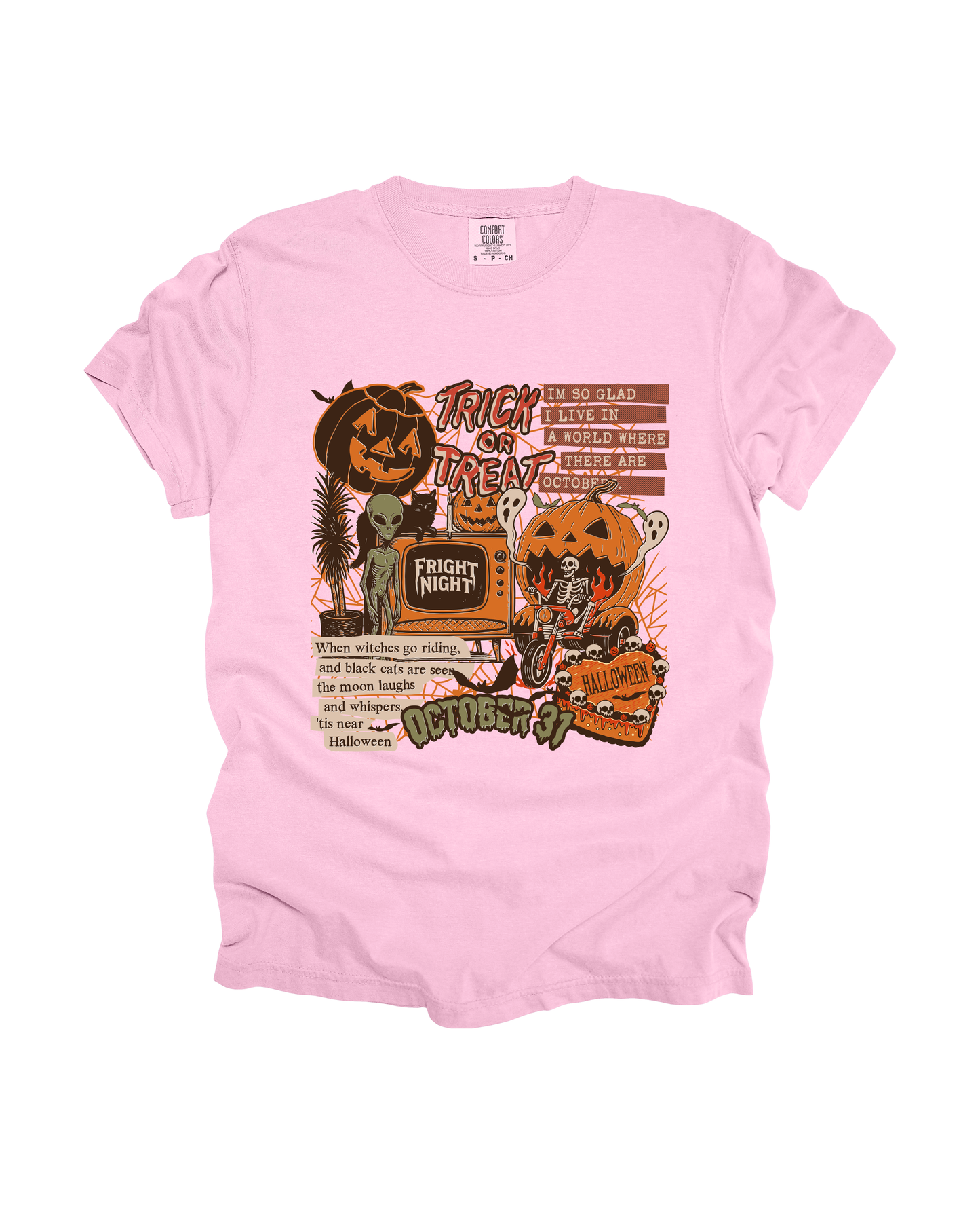 Vintage Halloween Collage Adult Tee
