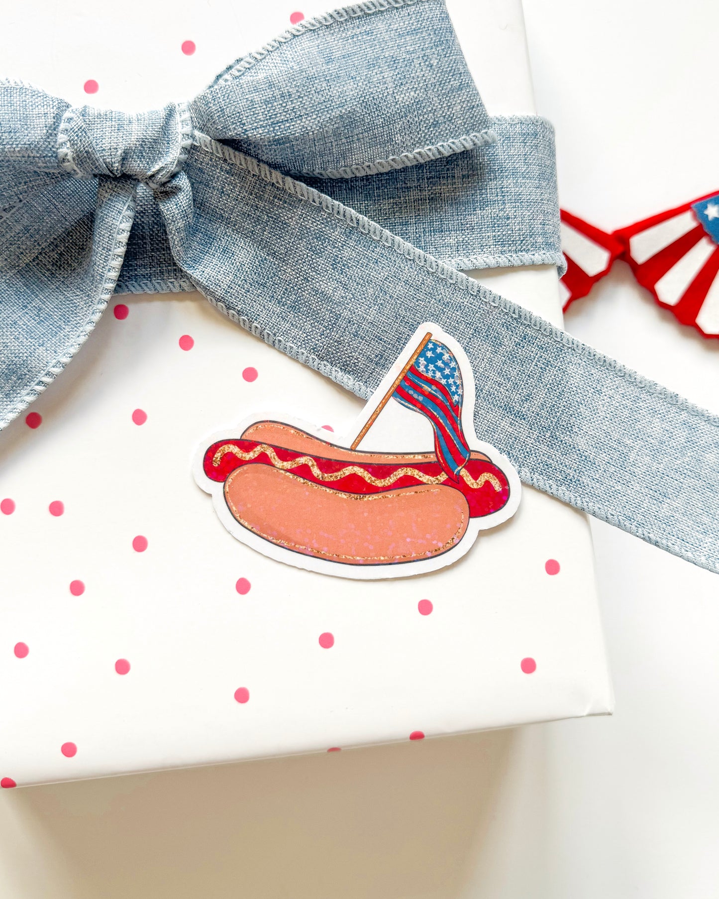 Hot Dog Vinyl Sticker