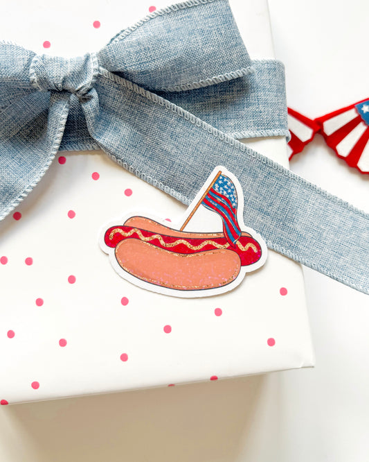 Hot Dog Vinyl Sticker