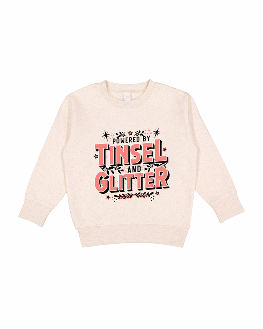 Powered By Tinsel & Glitter Toddler Sweatshirt