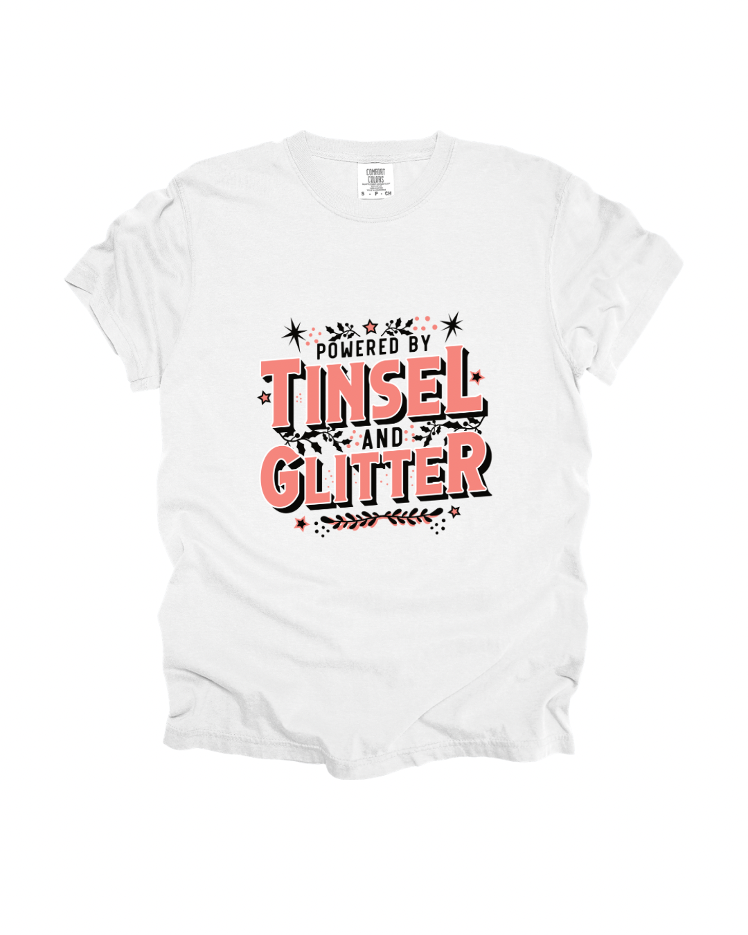 Powered By Tinsel & Glitter Adult Tee