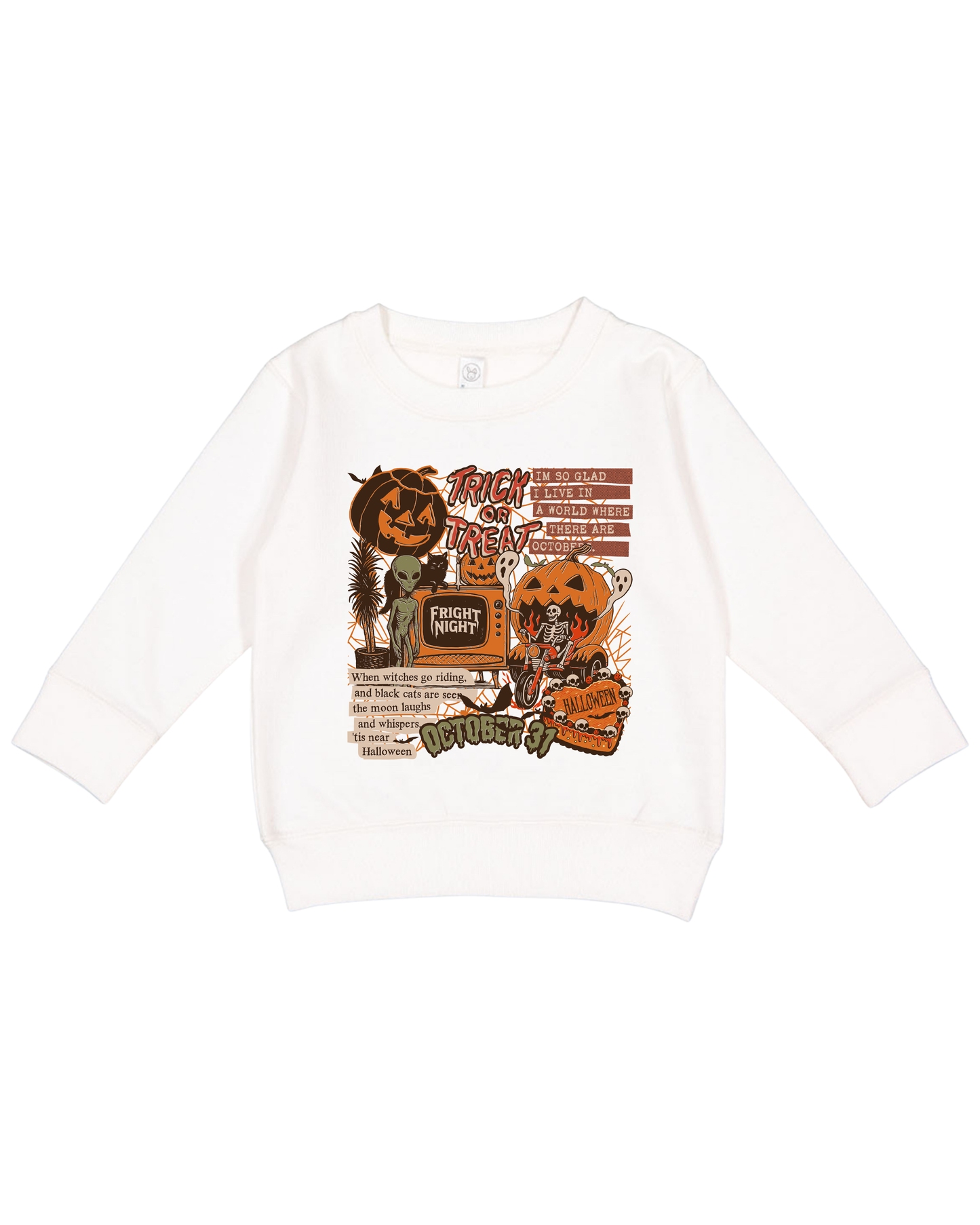 Vintage Halloween Collage Toddler Sweatshirt