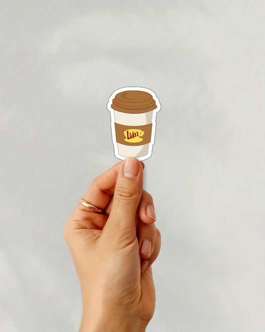 Gilmore Girls Luke’s Coffee To-Go Vinyl Sticker