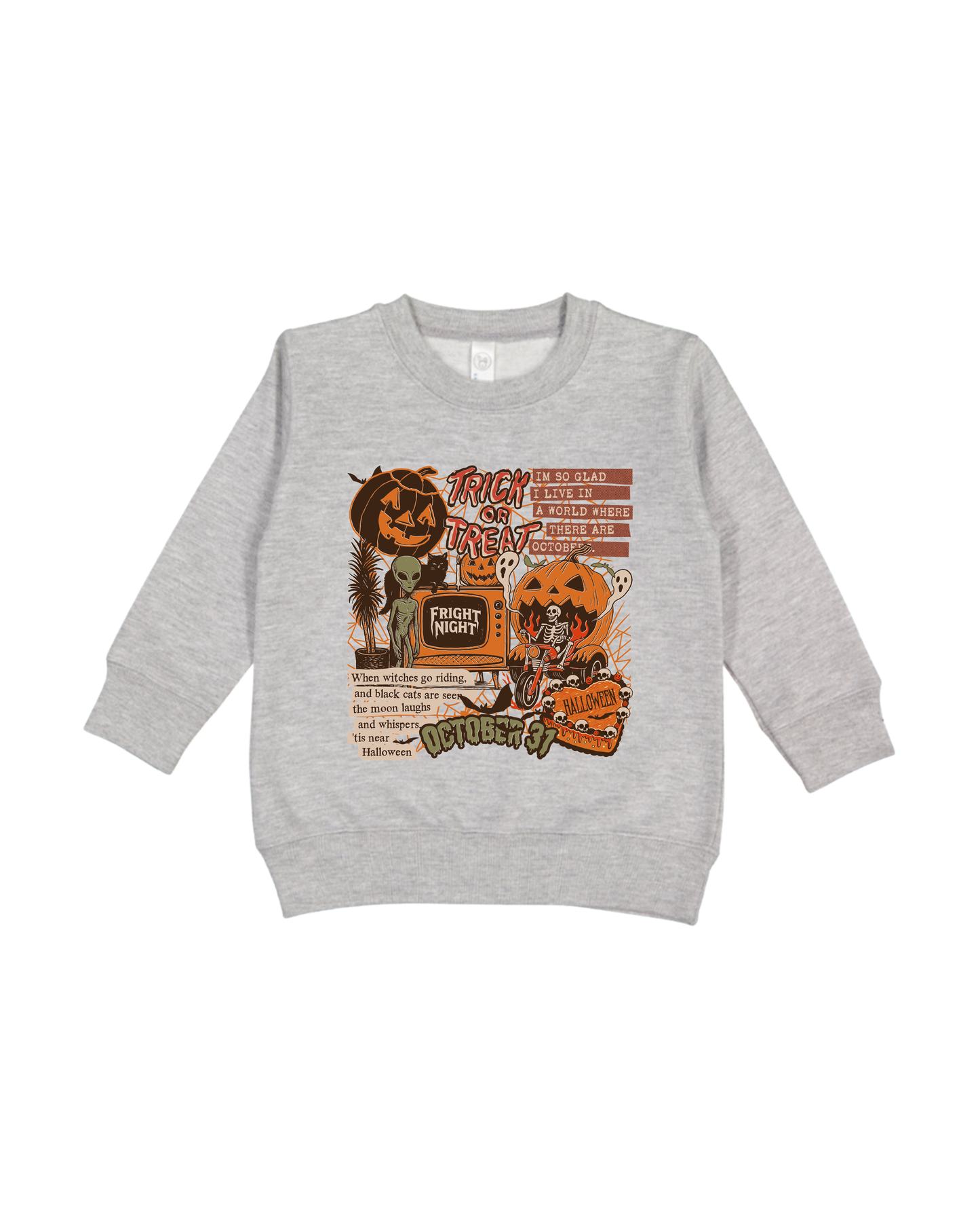 Vintage Halloween Collage Toddler Sweatshirt