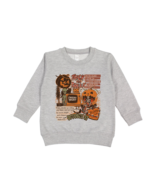 Vintage Halloween Collage Toddler Sweatshirt