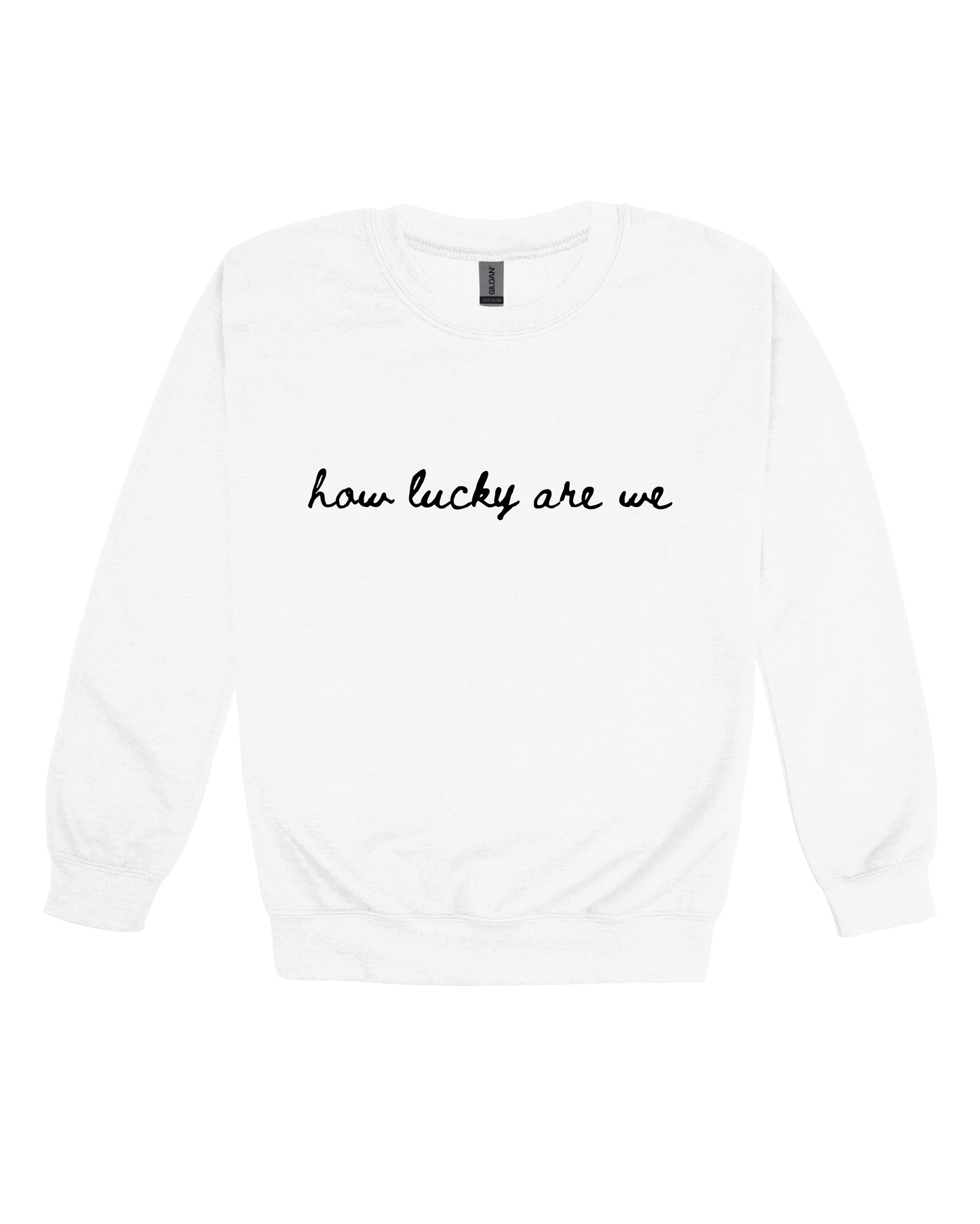 How Lucky Are We Adult Sweatshirt