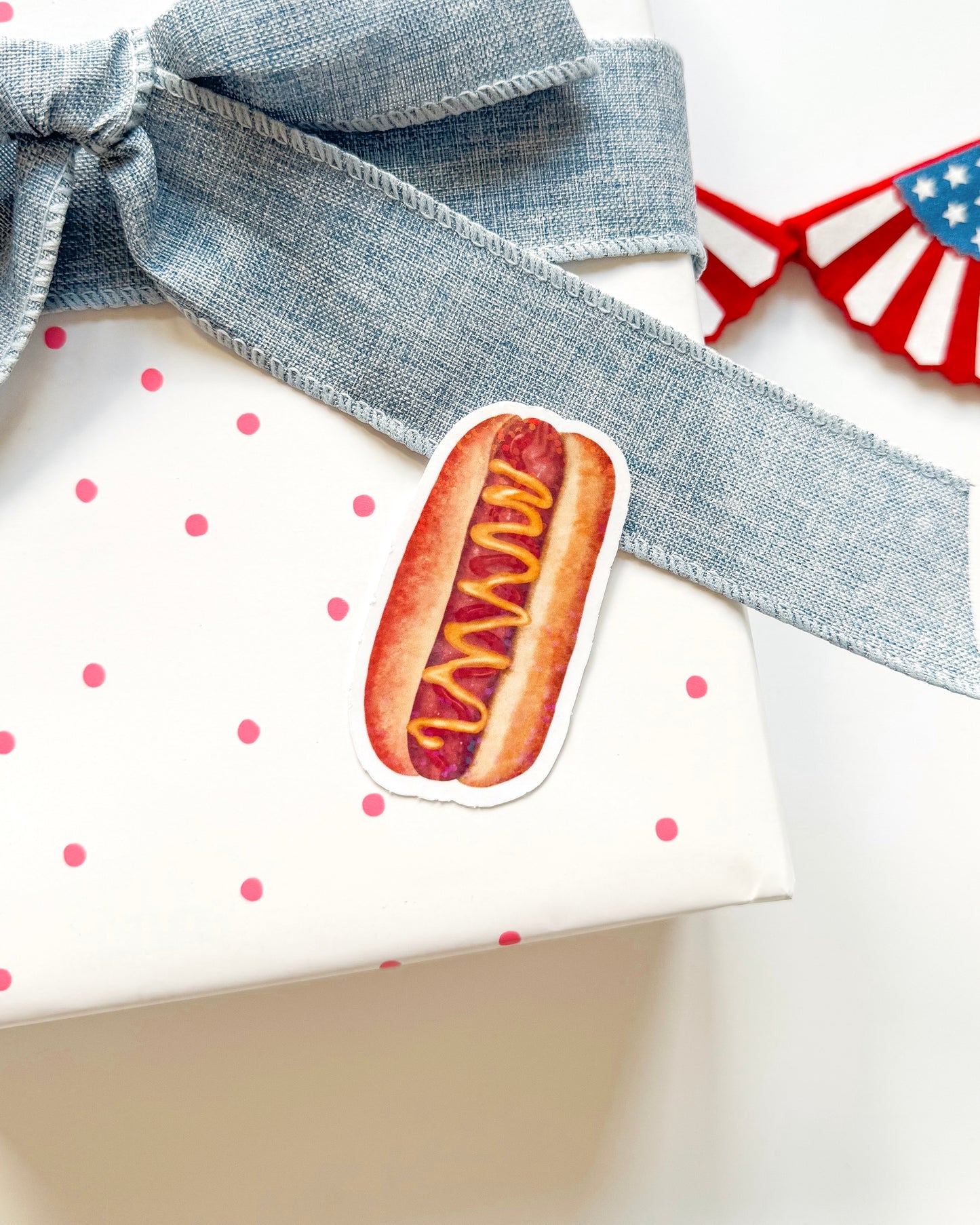 Hot Dog Vinyl Sticker