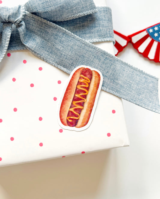 Hot Dog Vinyl Sticker