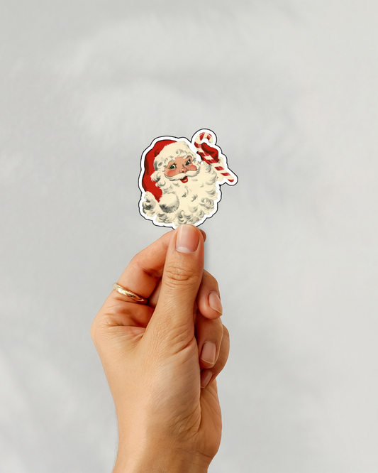 Christmas Vintage Santa Vinyl Sticker