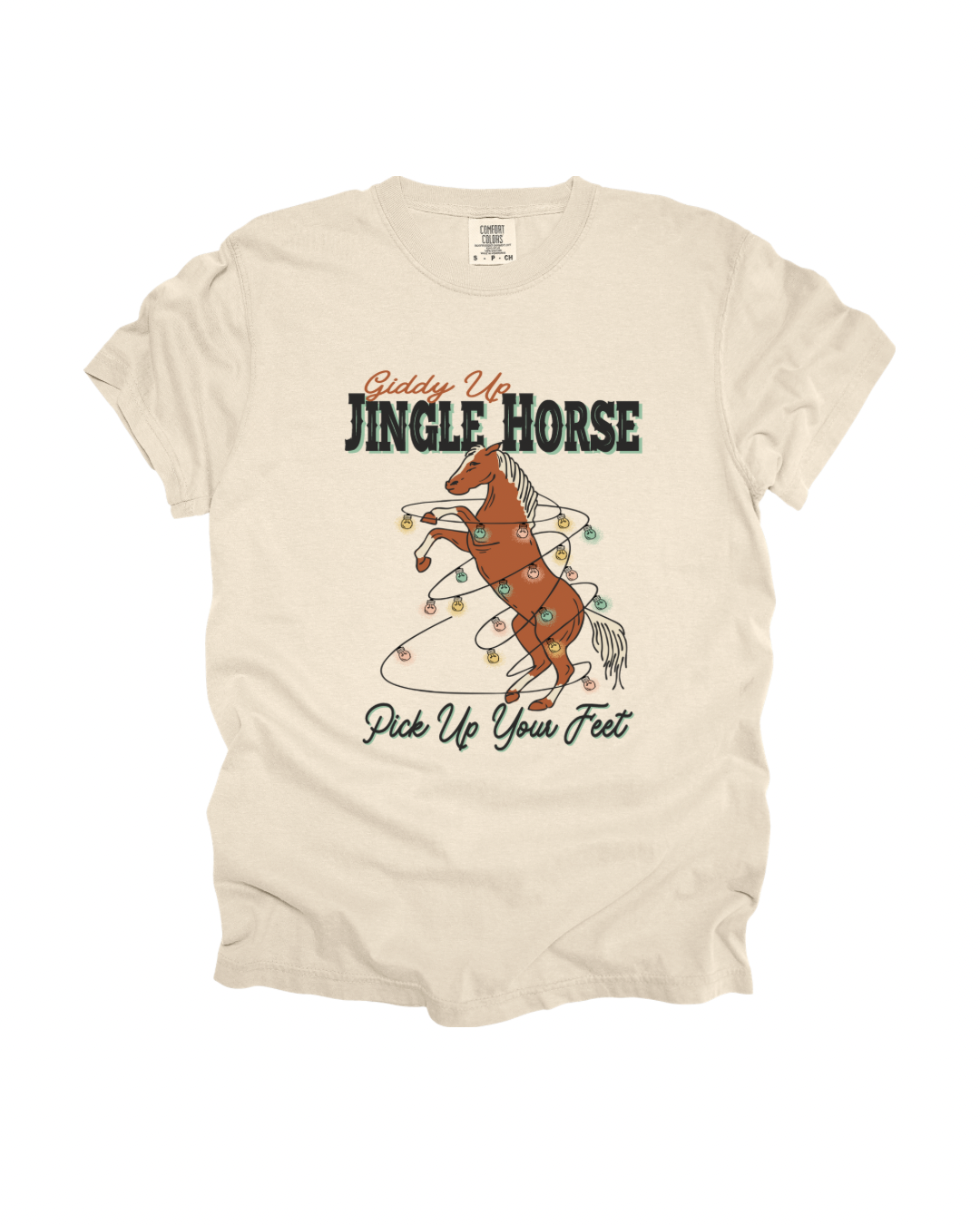 Giddy Up Jingle Horse Adult Tee