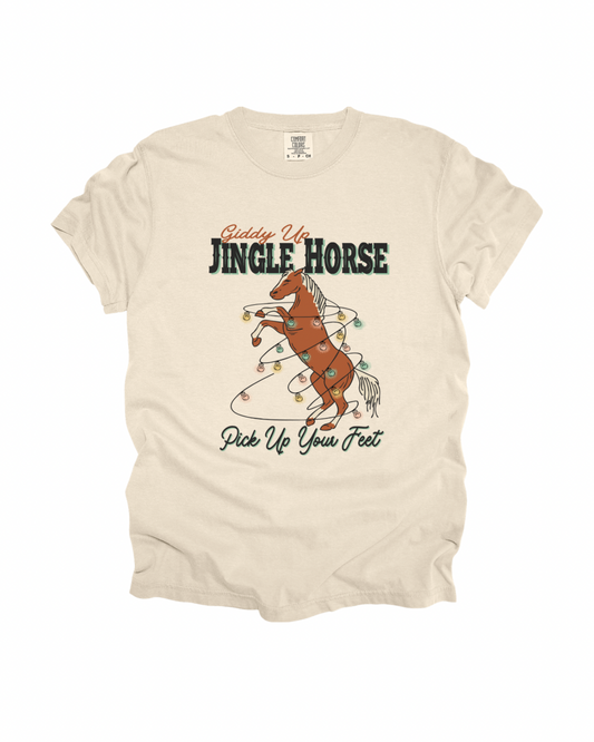 Giddy Up Jingle Horse Adult Tee