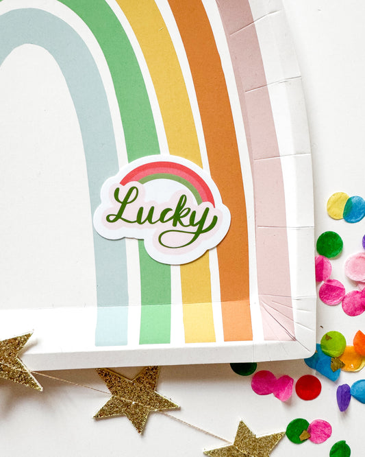 Lucky Rainbow Vinyl Sticker