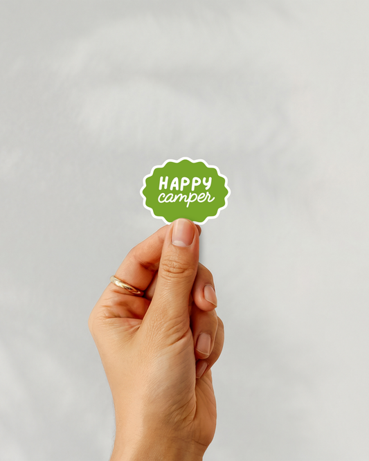 Happy Camper Vinyl Sticker