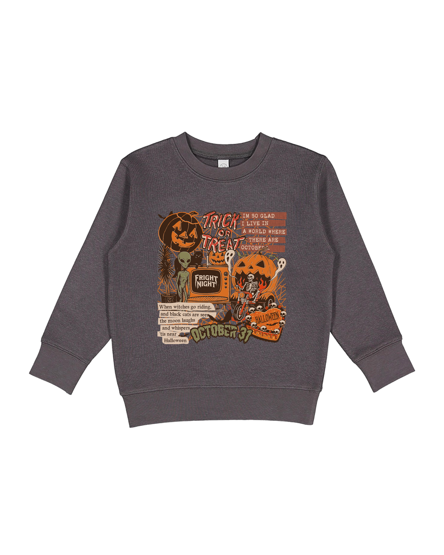 Vintage Halloween Collage Toddler Sweatshirt
