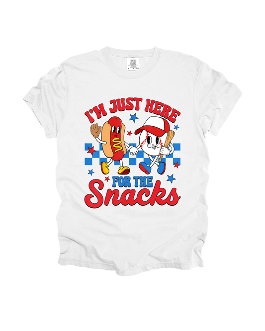 I’m Just Here For The Snacks Adult Tee