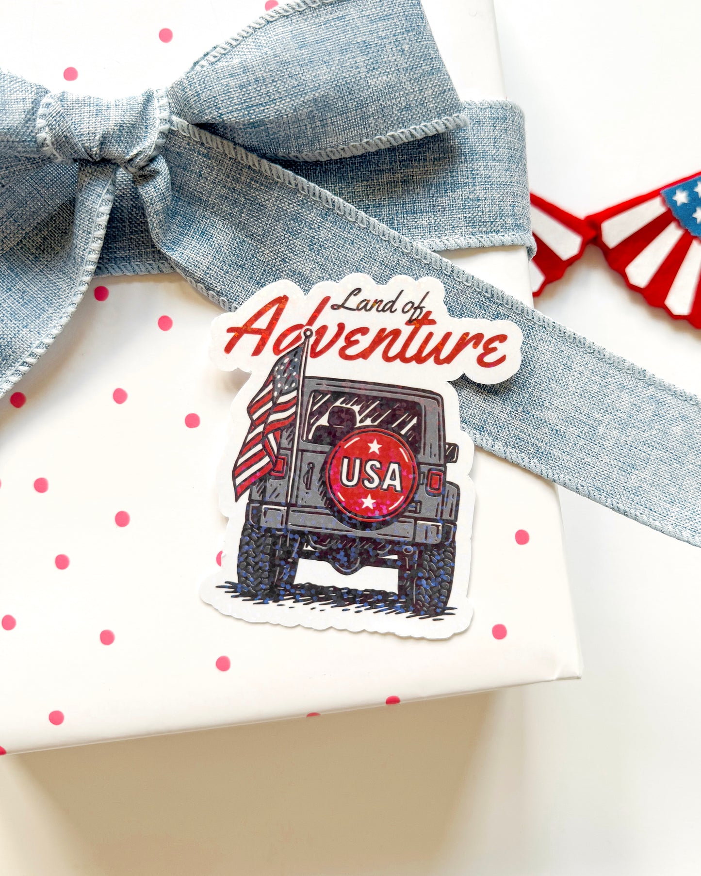 Land of Adventure Vinyl Sticker
