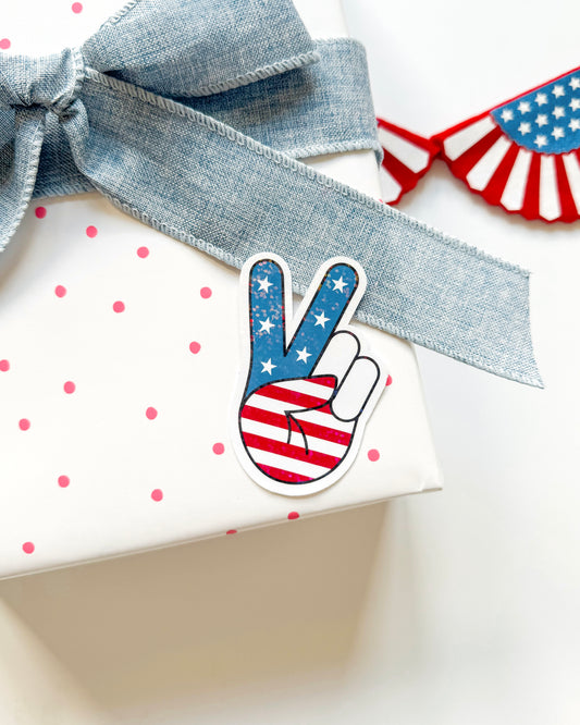 Peace Sign Hand Vinyl Sticker
