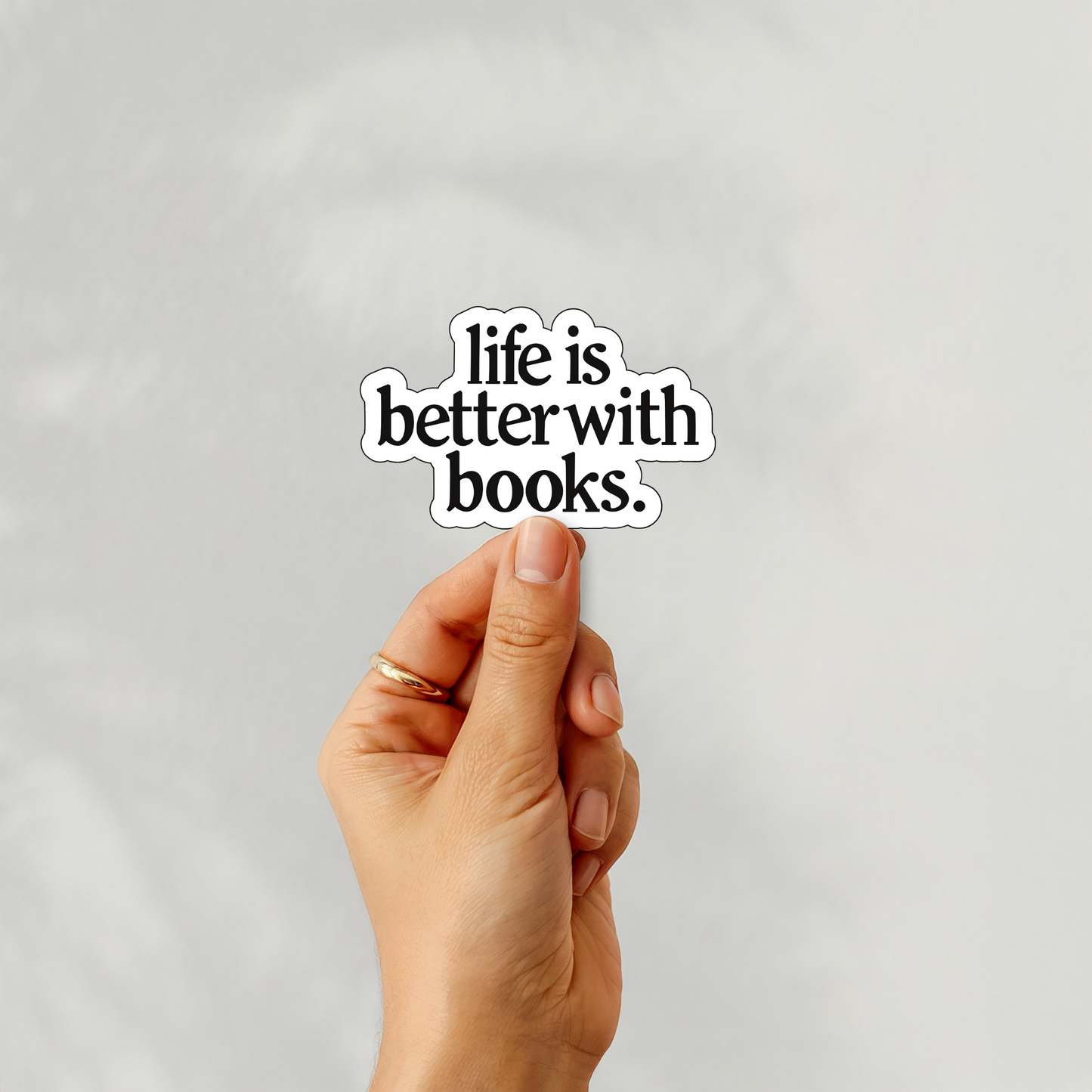 Life Is Better With Books Vinyl Sticker
