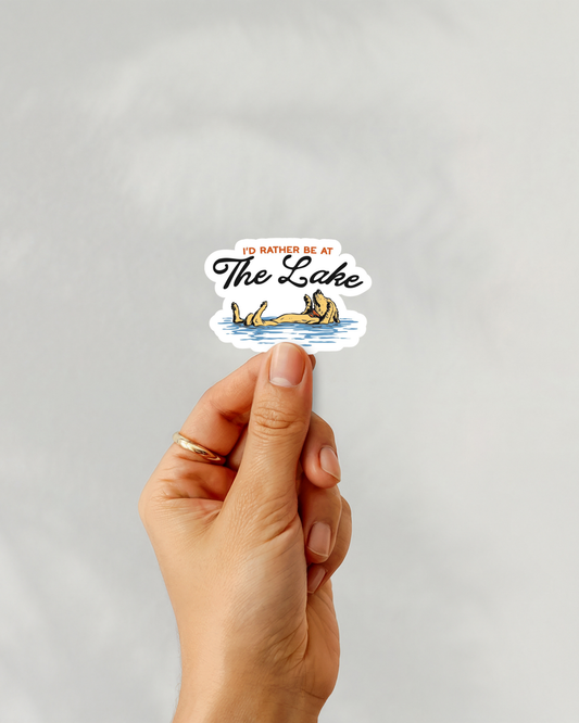 I’d Rather Be At The Lake Vinyl Sticker