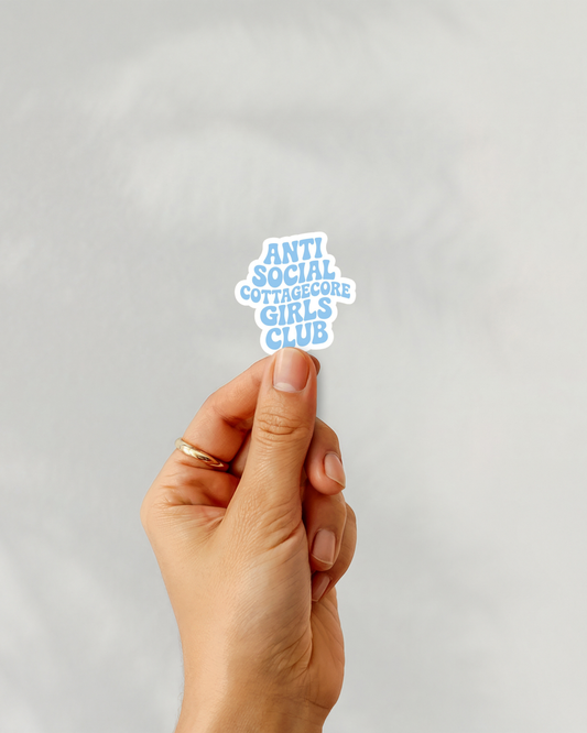 Anti Social Cottagecore Girls Club Vinyl Sticker
