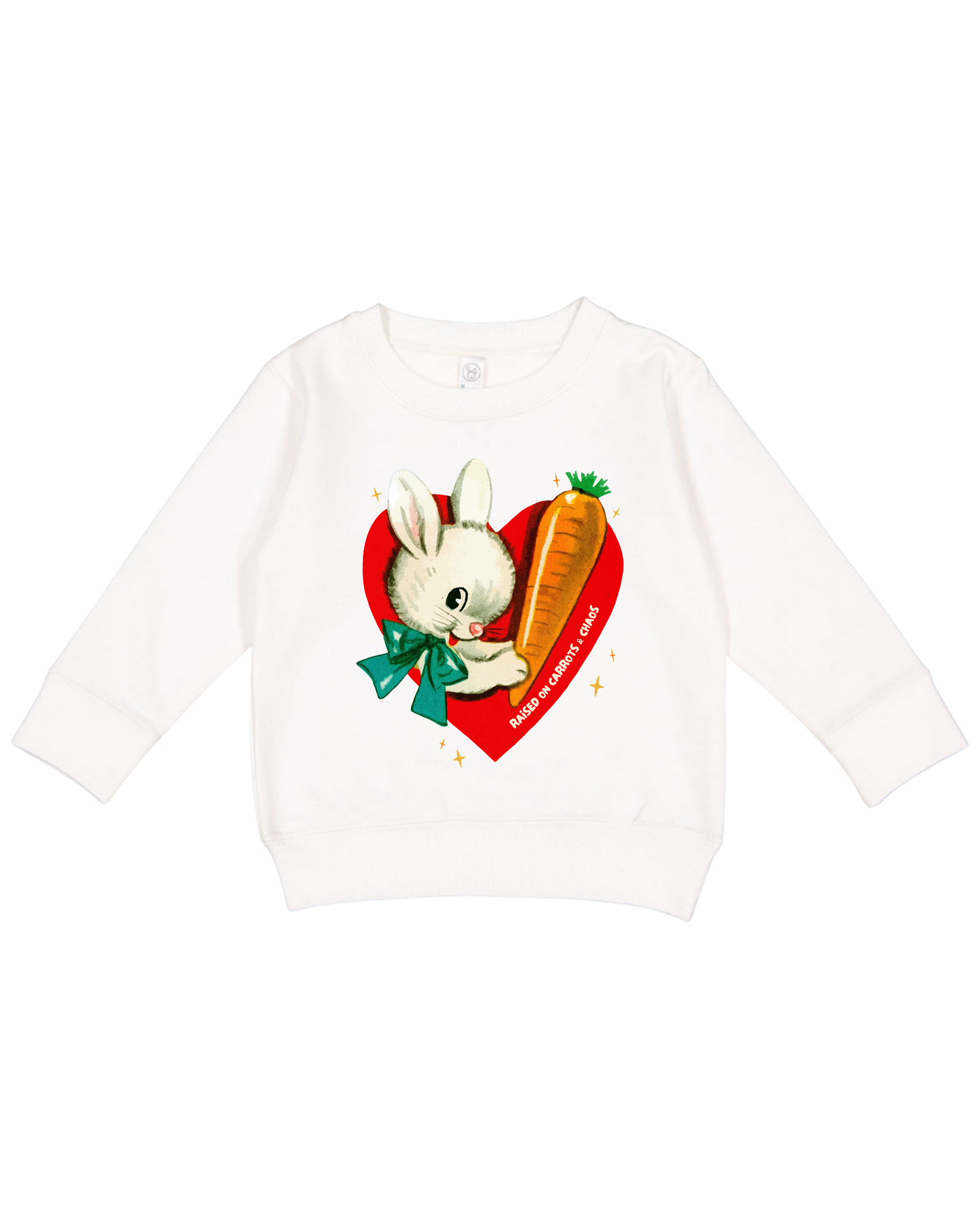 Raised On Carrots & Chaos Toddler Sweatshirt