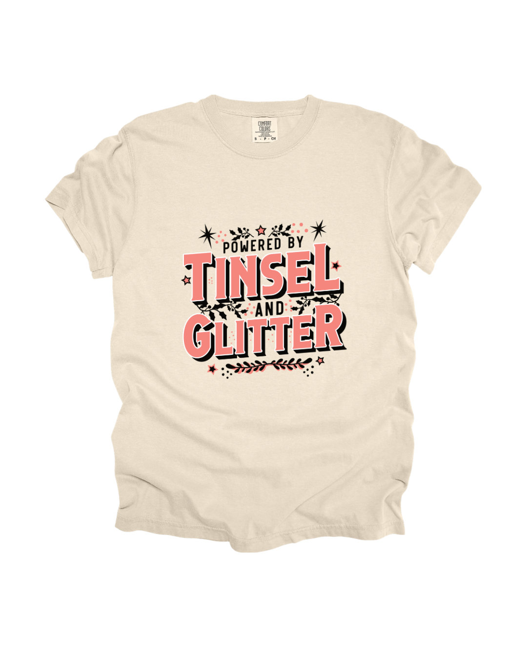 Powered By Tinsel & Glitter Adult Tee