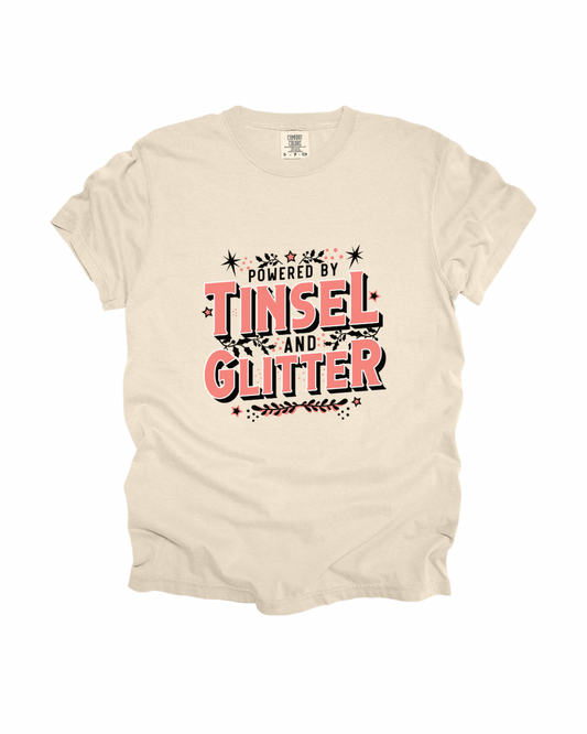 Powered By Tinsel & Glitter Adult Tee
