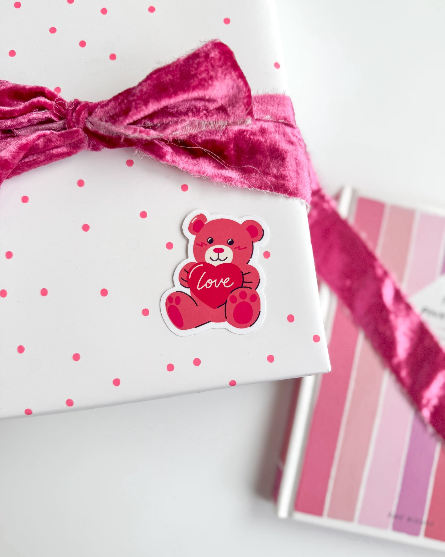 Valentine's Day Bear Vinyl Sticker