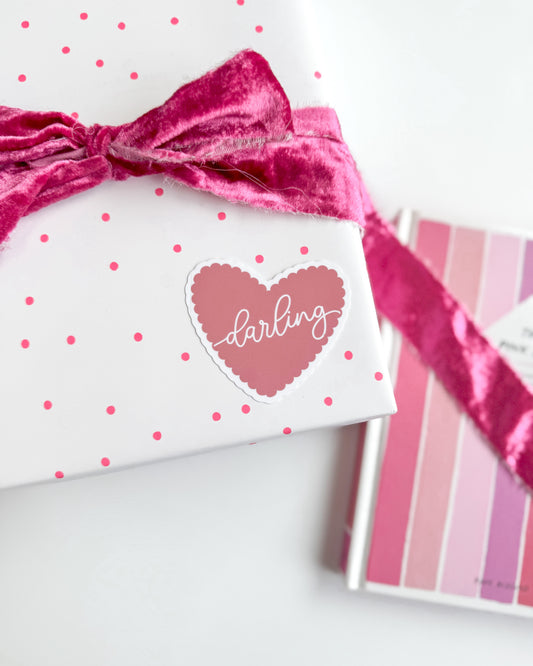 Valentine's Day Darling Heart Vinyl Sticker