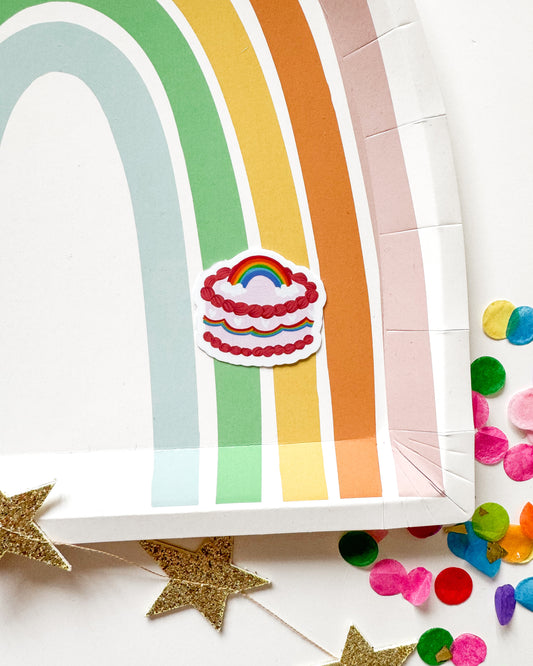 Rainbow Cake Vinyl Sticker