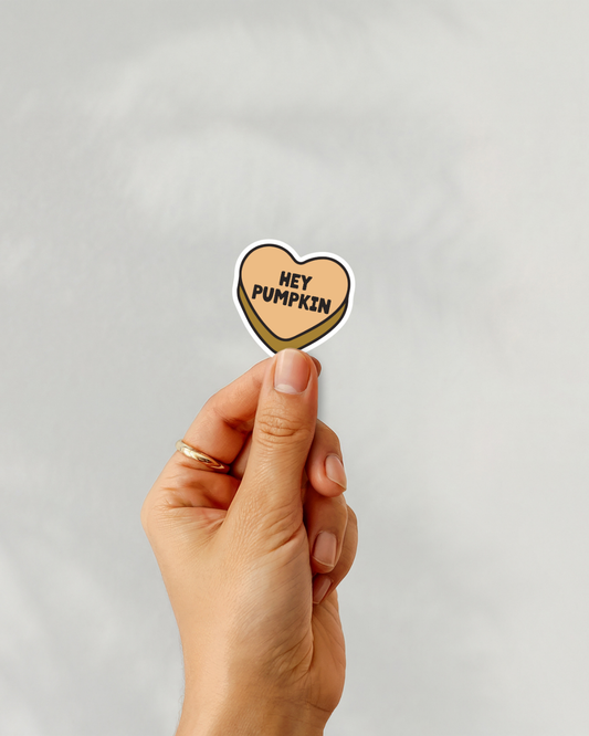 Thanksgiving Hey Pumpkin Vinyl Sticker