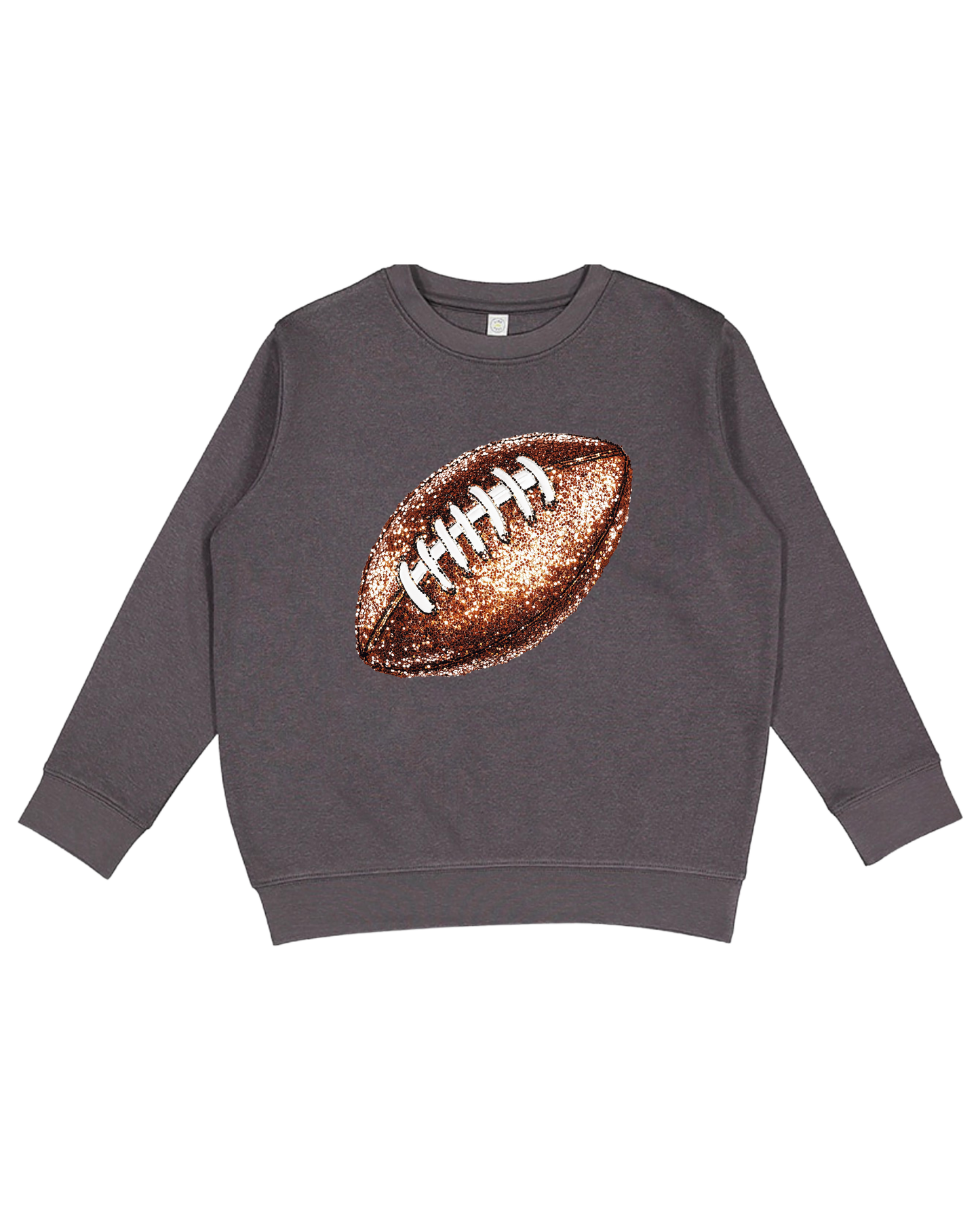 Sequin Football Youth Sweatshirt