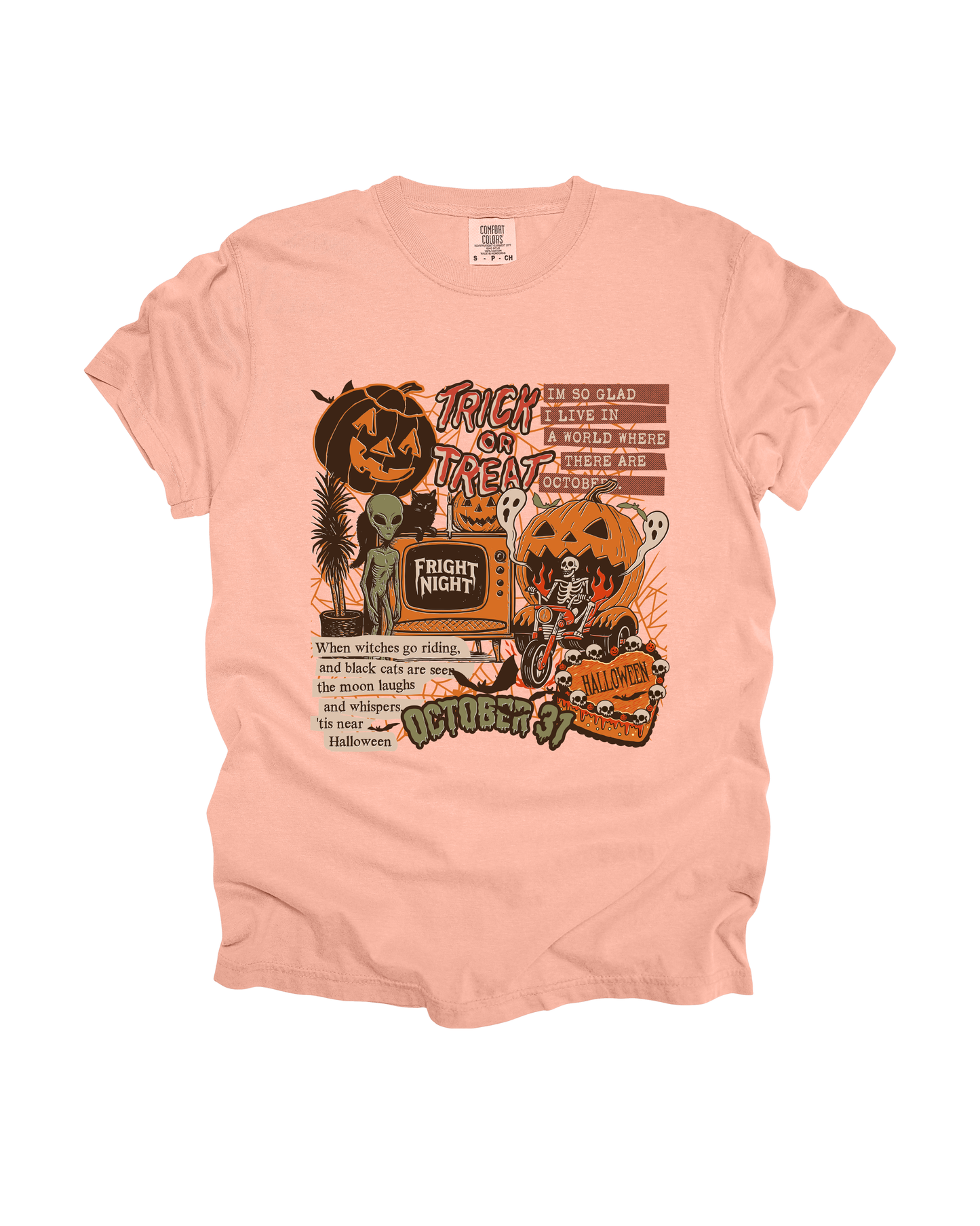 Vintage Halloween Collage Adult Tee