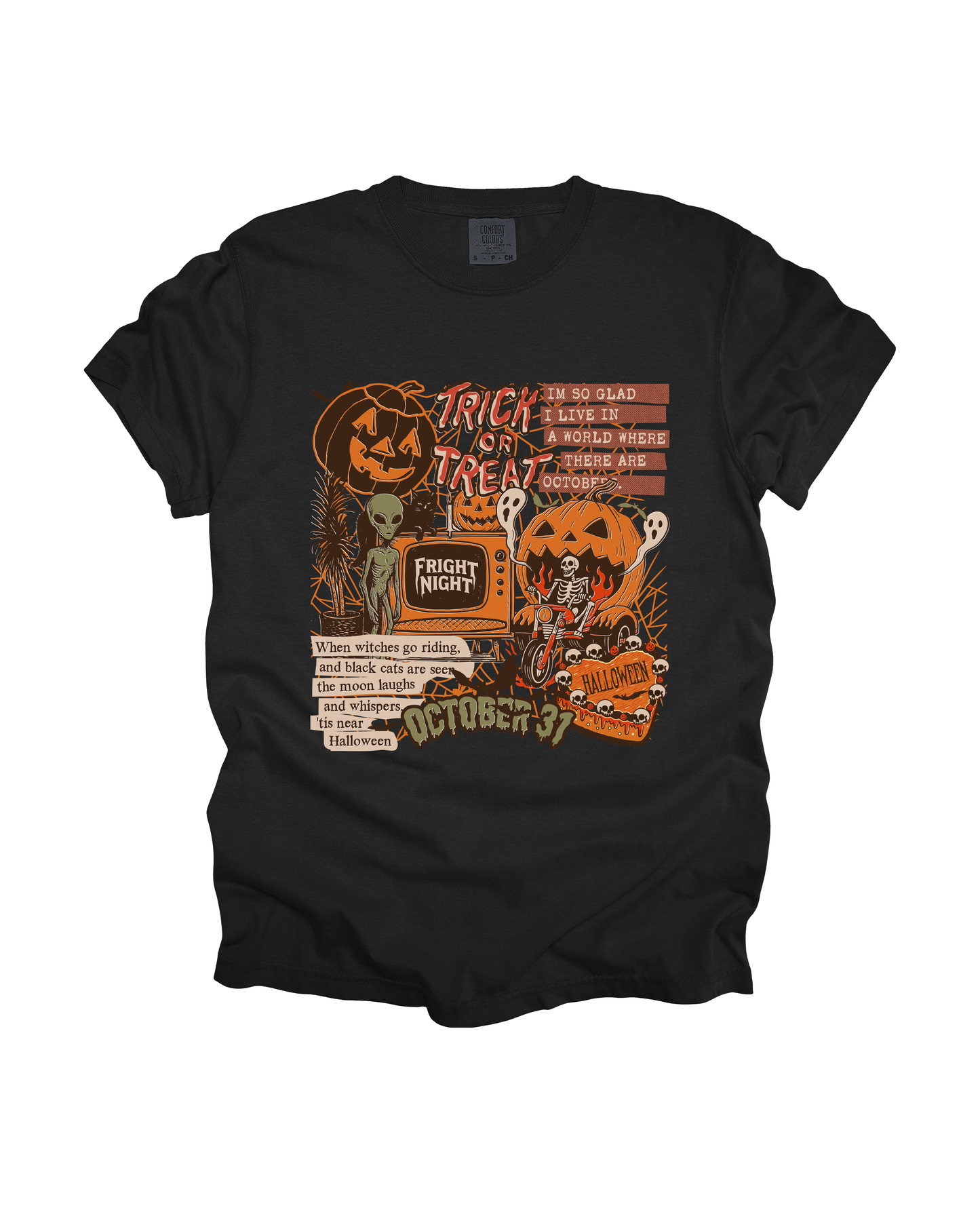 Vintage Halloween Collage Adult Tee