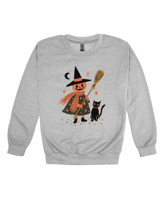 Pumpkin Witch Youth Sweatshirt