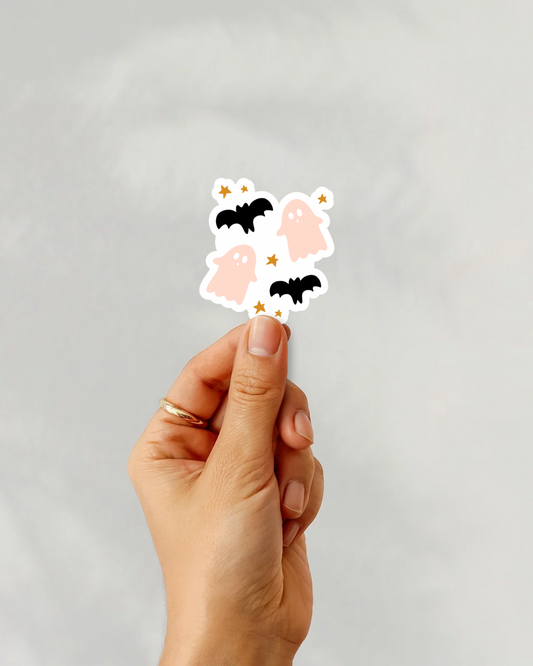 Bats And Ghosts Vinyl Sticker