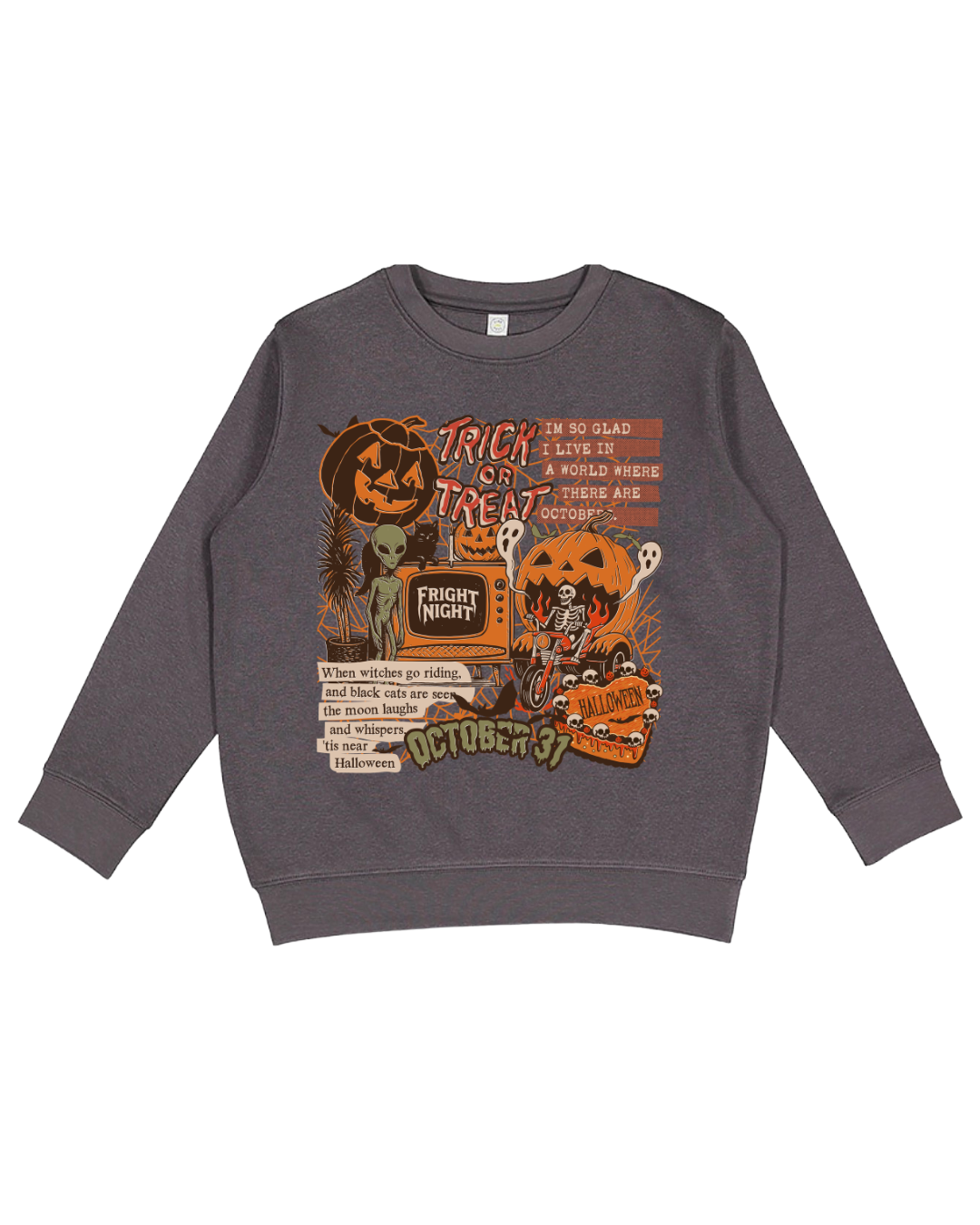 Vintage Halloween Collage Youth Sweatshirt