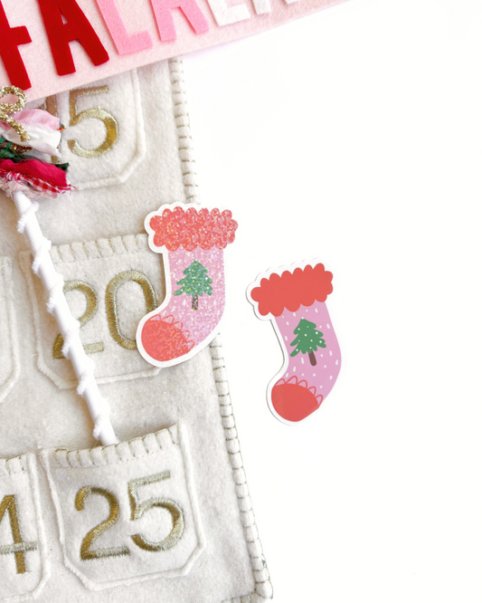Christmas Stocking Vinyl Sticker