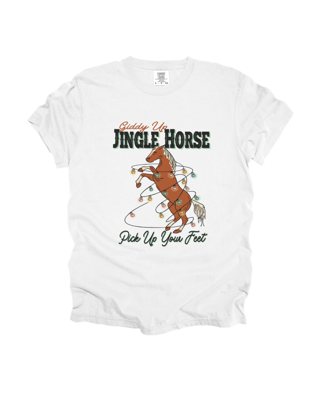 Giddy Up Jingle Horse Adult Tee
