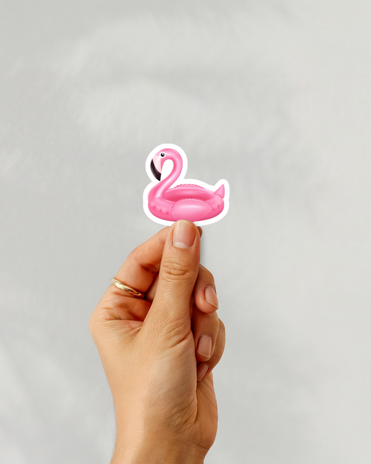 Flamingo Pool Float Vinyl Sticker