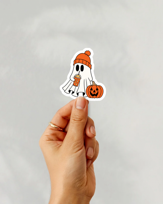 Ghost Pumpkin Spice Vinyl Sticker
