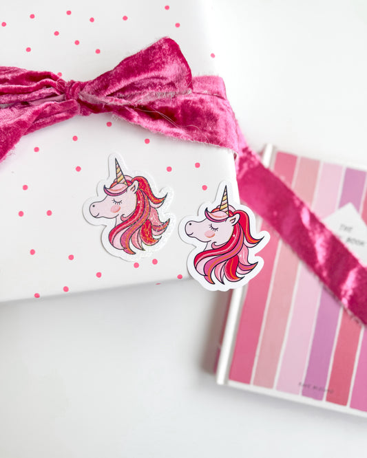 Valentine's Day Unicorn Vinyl Sticker