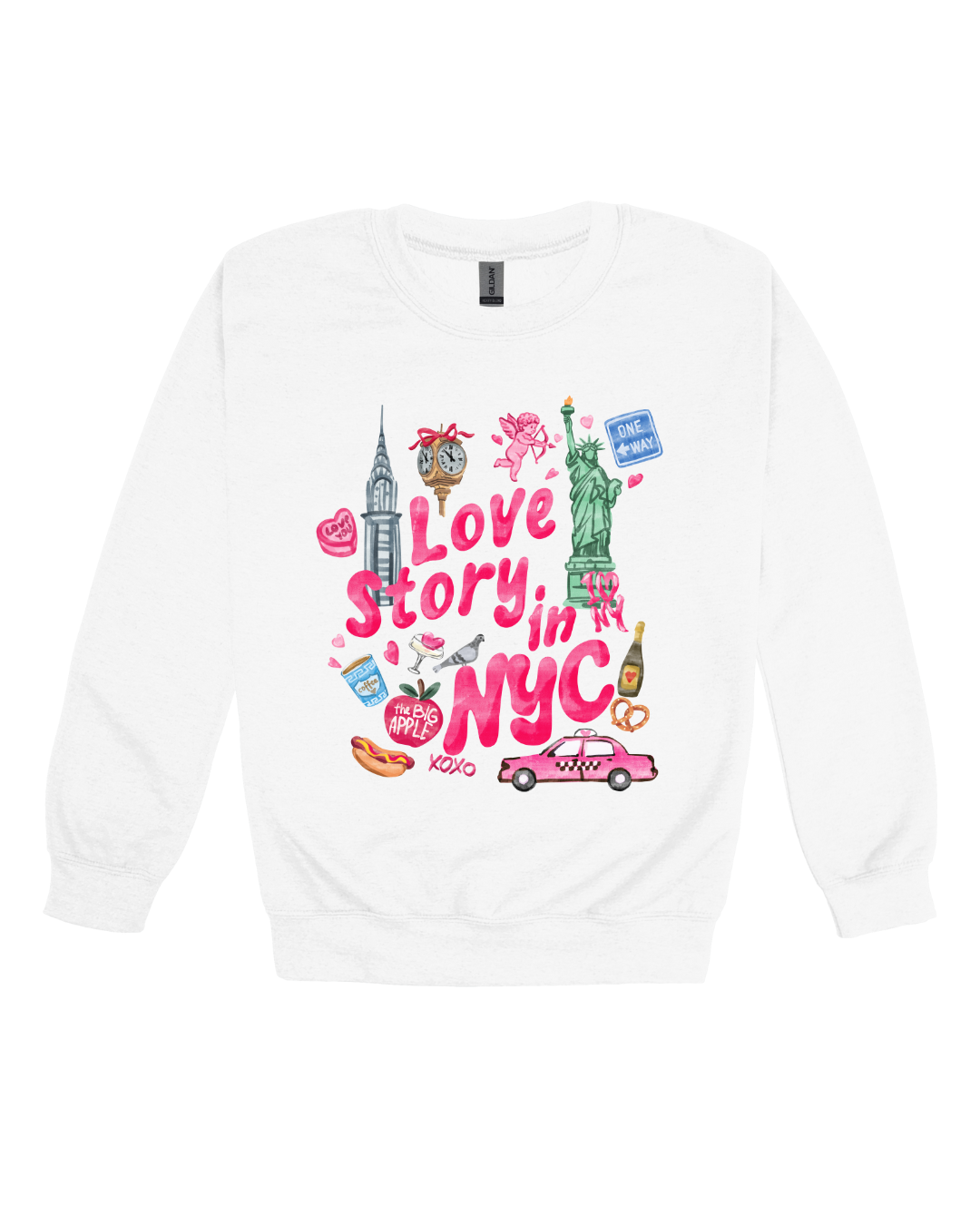 Love Story In NYC Adult Sweatshirt